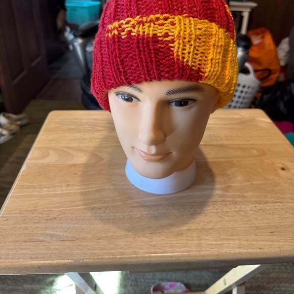 Hand knitted, Iowa State, stocking cap.​​ - Picture 1 of 4